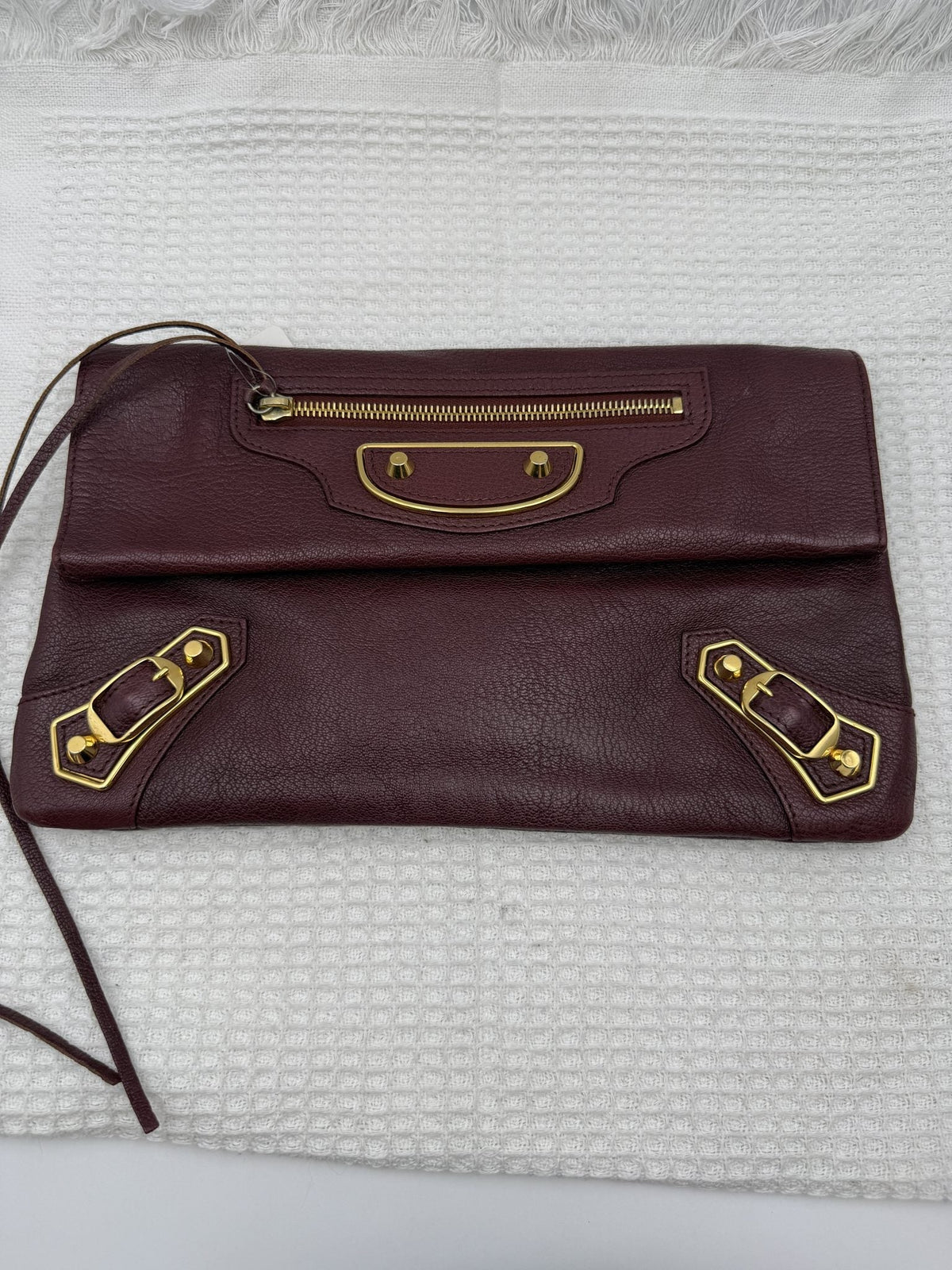 Balenciaga collection – Balenciaga Giant Envelope Clutch – Burgundy Leather