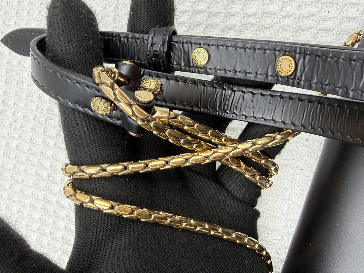 Bvlgari Serpenti Forever - Black Leather detail view 4