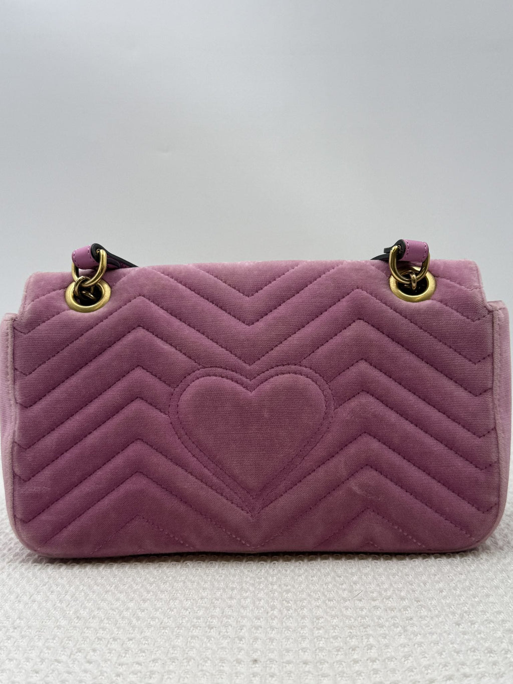 Gucci Marmont Embellished Mini - Pink Velvet detail view 2