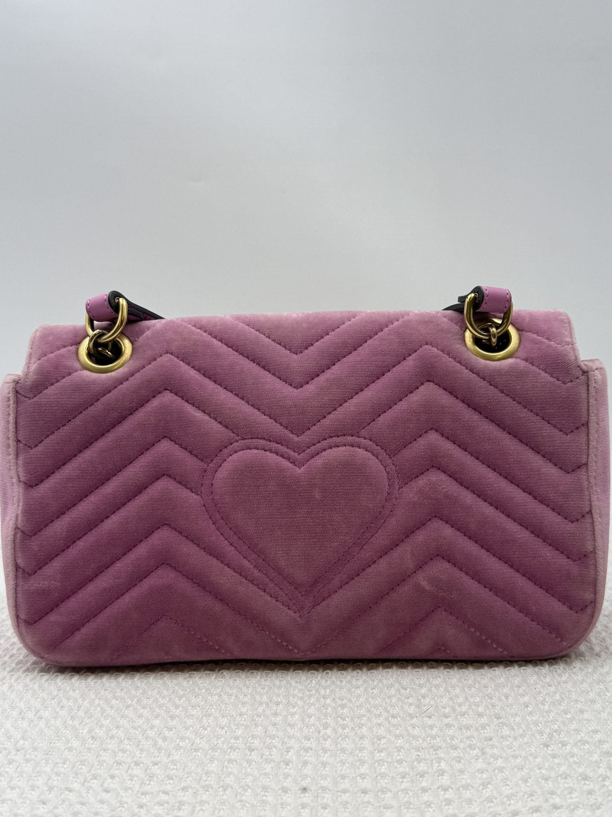 Gucci Marmont Embellished Mini - Pink Velvet detail view 2