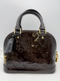 Louis Vuitton Alma BB - Amarante Monogram Vernis Leather front view