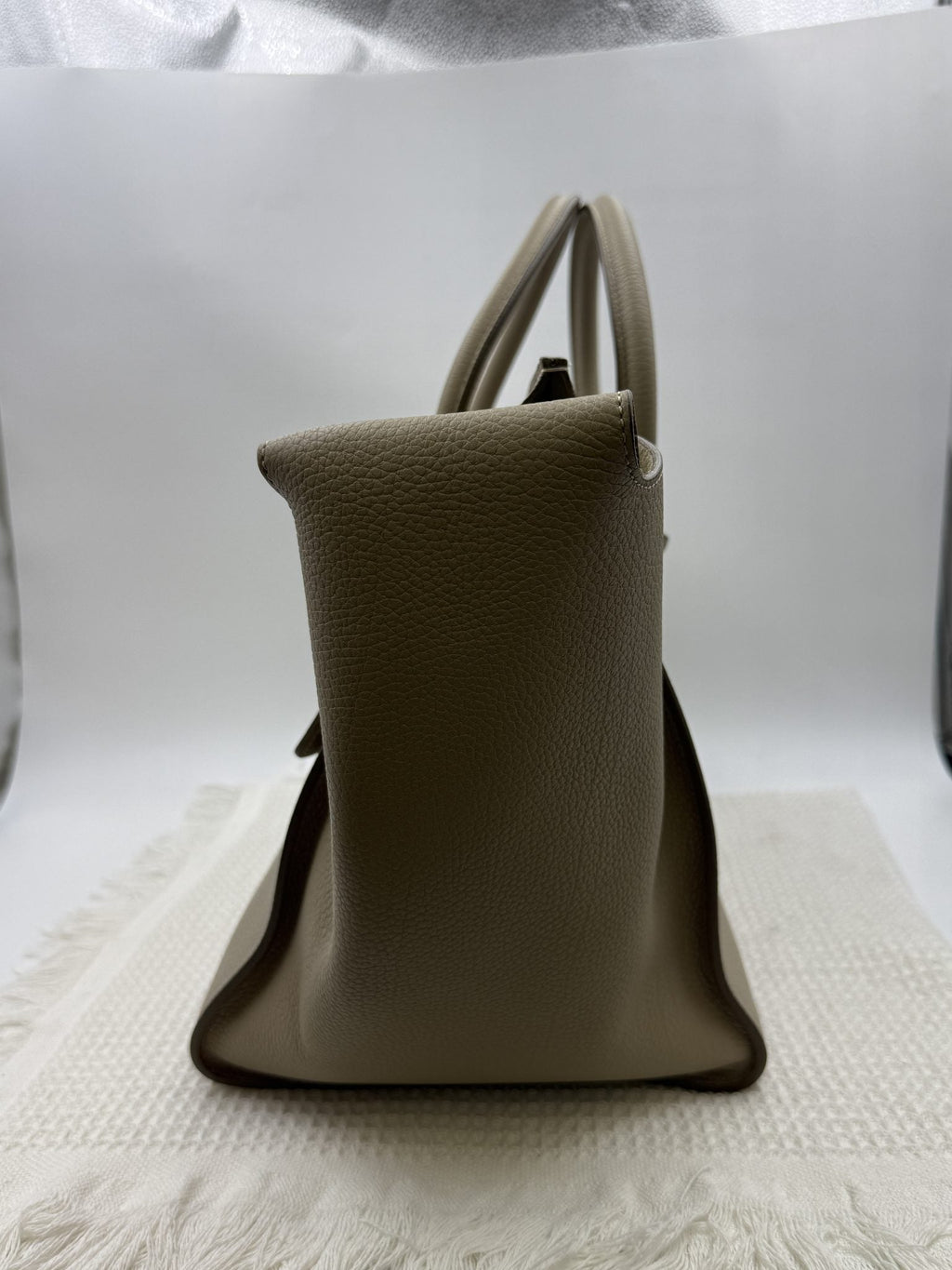 Celine Tie Tote - Taupe Grained Leather detail view 3