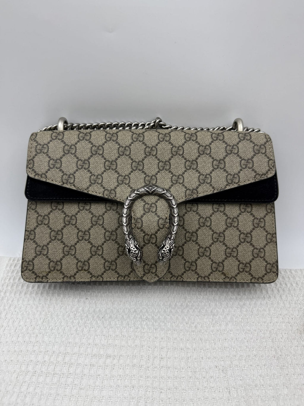 Gucci Dionysus - GG Supreme and Black front view