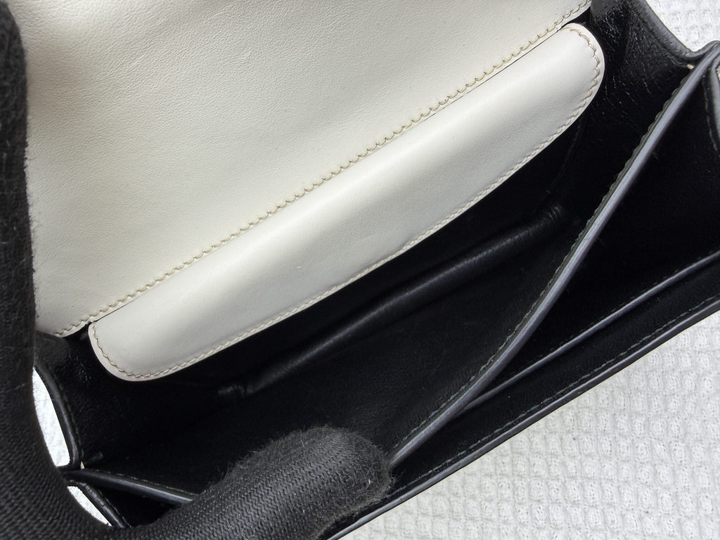 Prada Cahier - White and Black Leather detail view 6