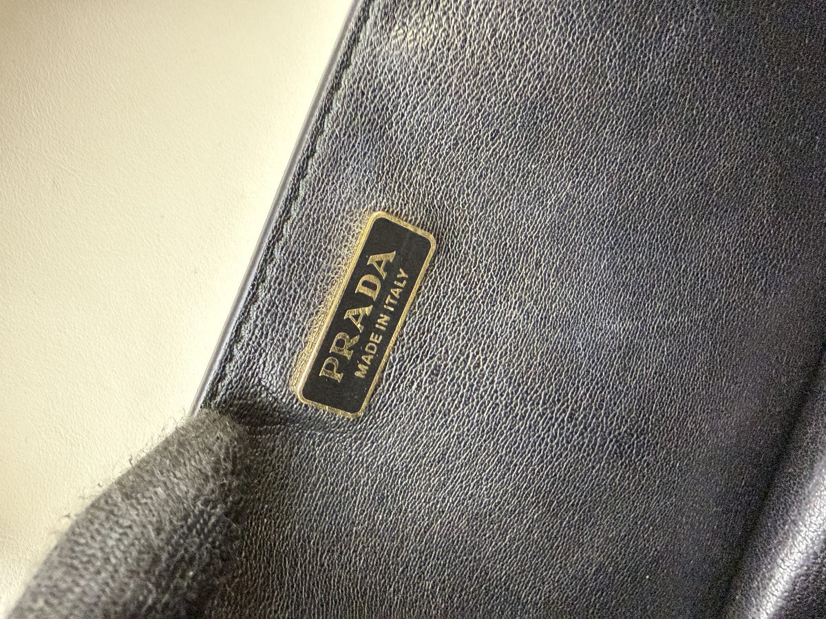 Prada Cahier - White and Black Leather detail view 8
