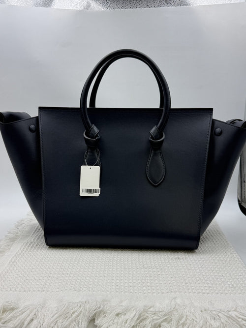 Celine Tie Tote - Black with Yellow Lining detail view 2