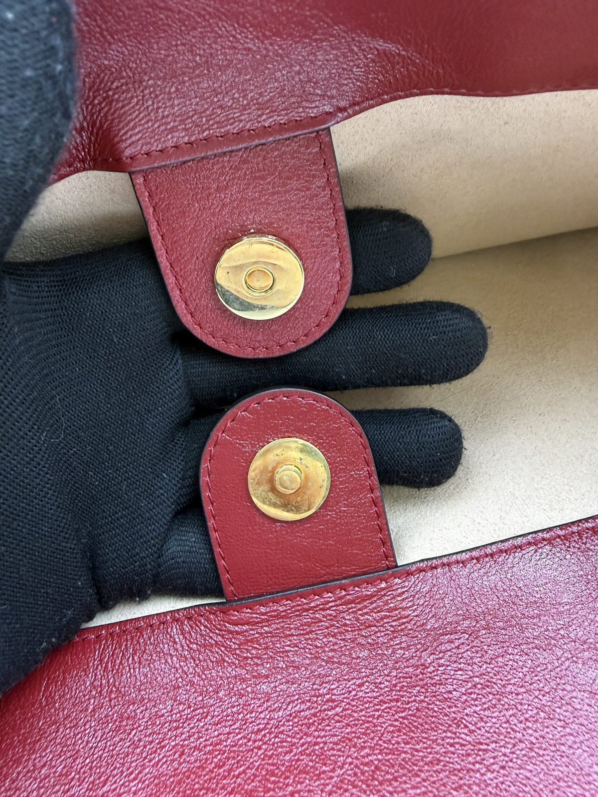 Gucci Rajah Tiger Head Tote - Burgundy, Ivory and Black detail view 6