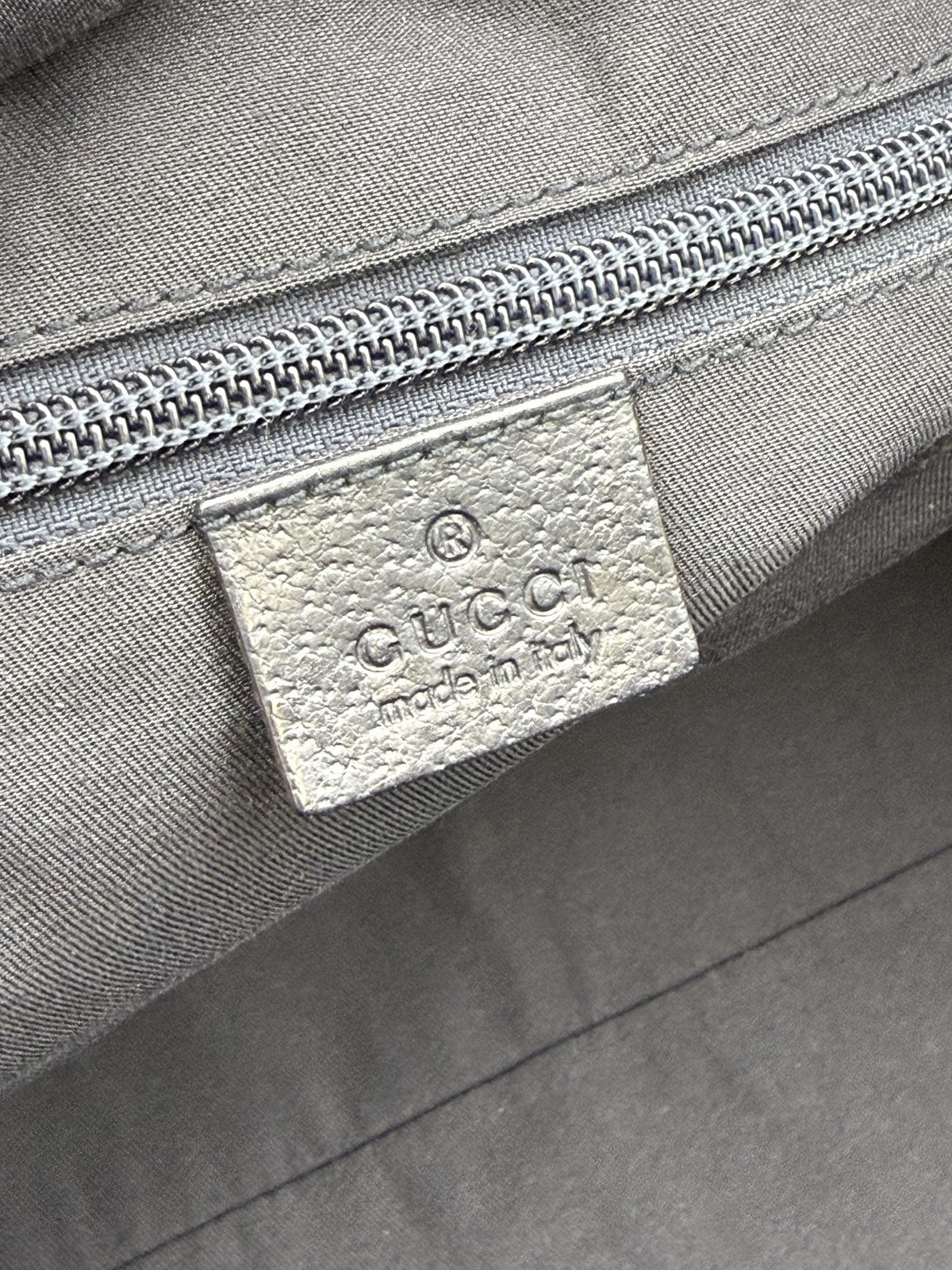 Gucci Web GG Canvas Tote - Beige and Brown detail view 8