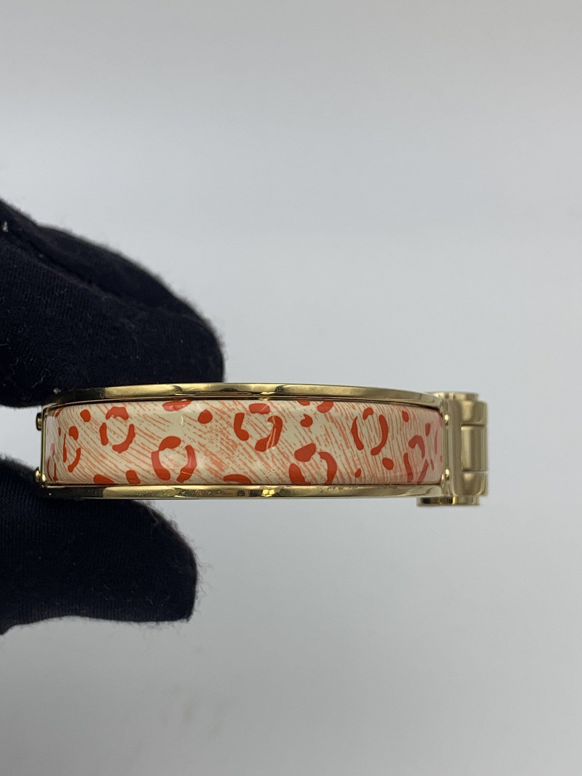 Hermès Bracelet – Pink Orange Pattern And Gold - view 3