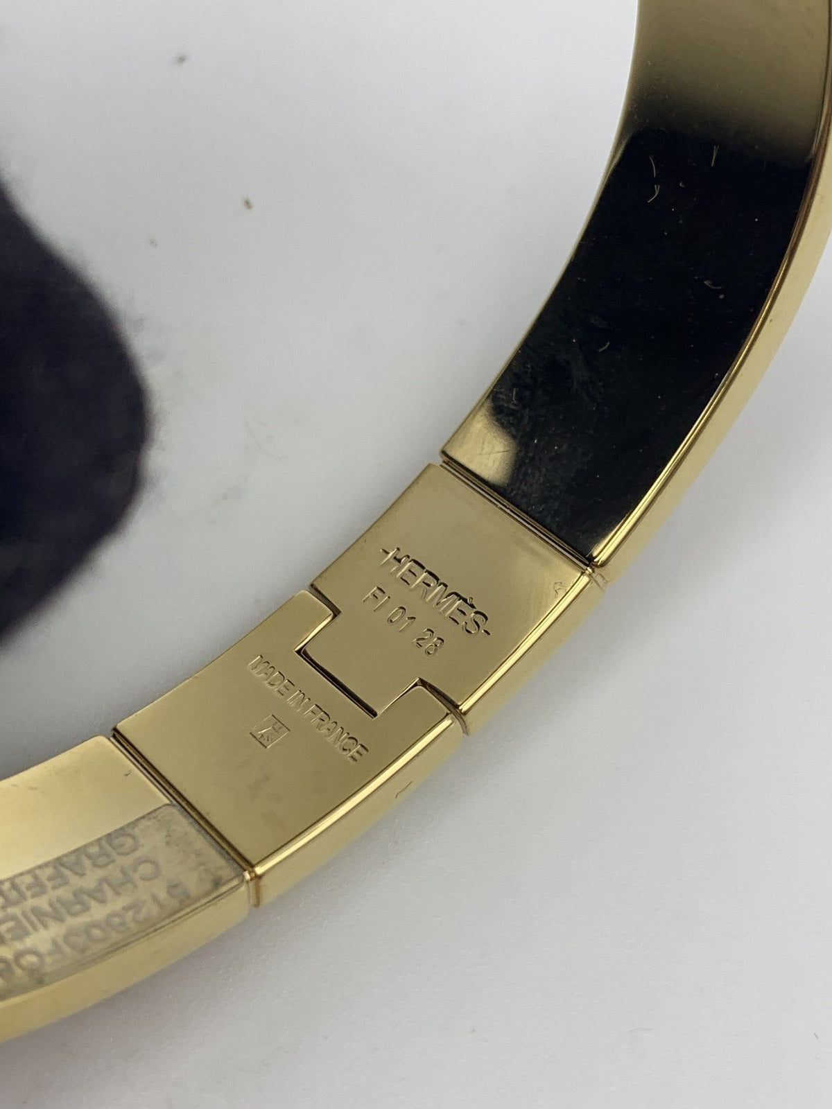 Hermès Bracelet – Pink Orange Pattern And Gold - view 7