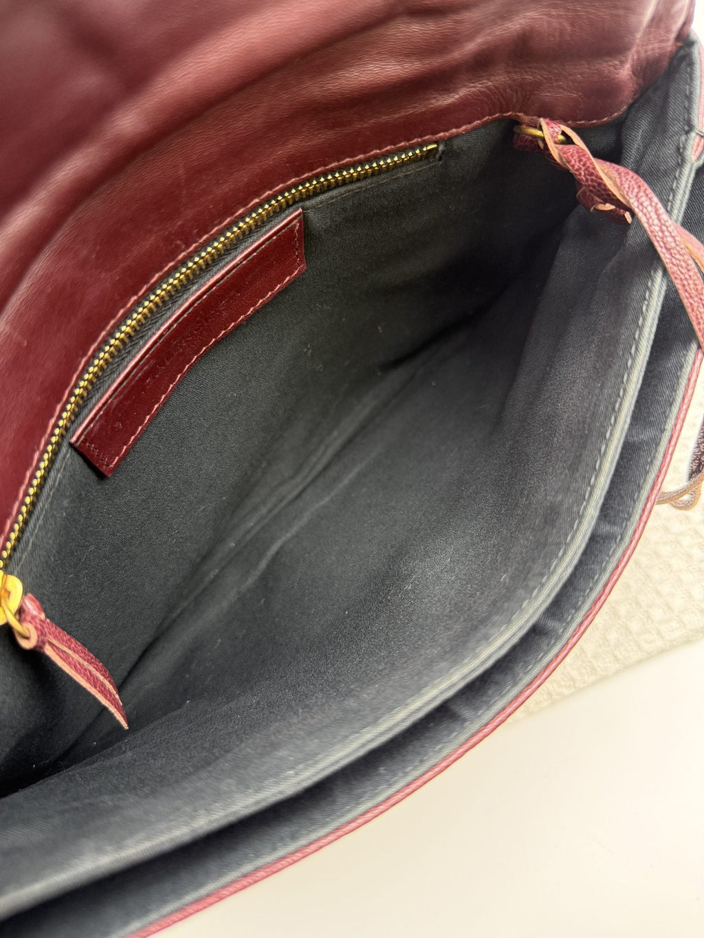Balenciaga Giant Envelope Clutch - Burgundy Leather detail view 7