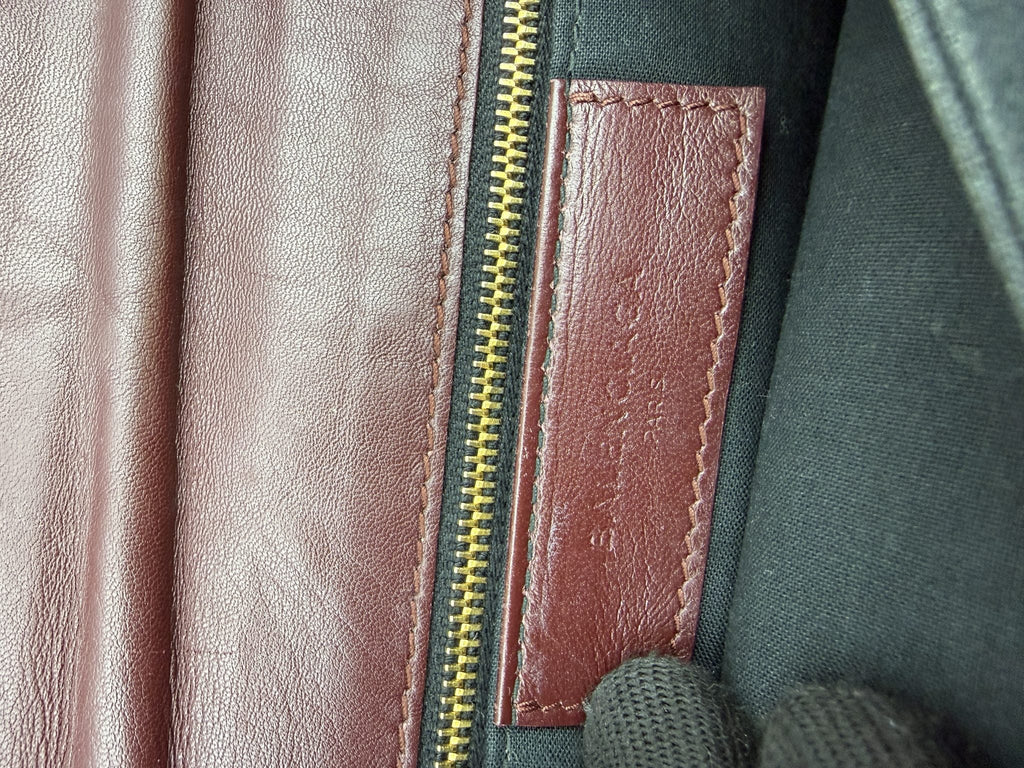 Balenciaga Giant Envelope Clutch - Burgundy Leather detail view 9
