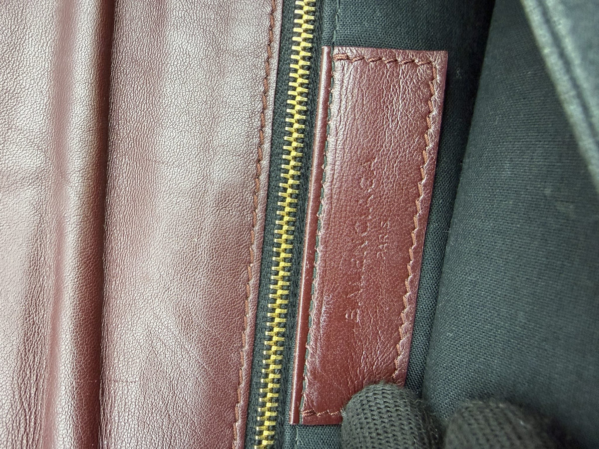 Balenciaga Giant Envelope Clutch - Burgundy Leather detail view 9