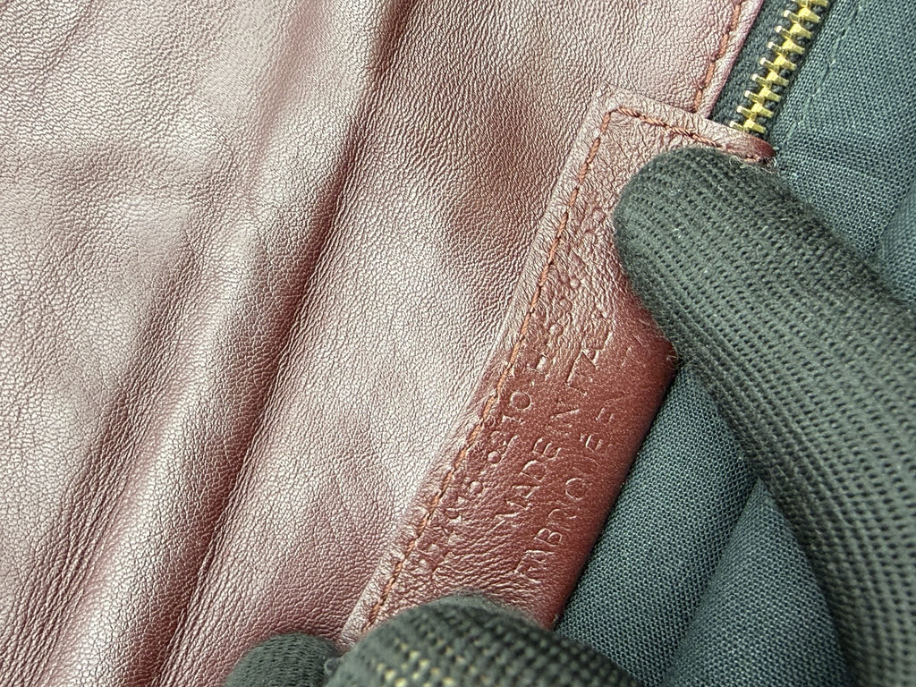 Balenciaga Giant Envelope Clutch - Burgundy Leather detail view 10