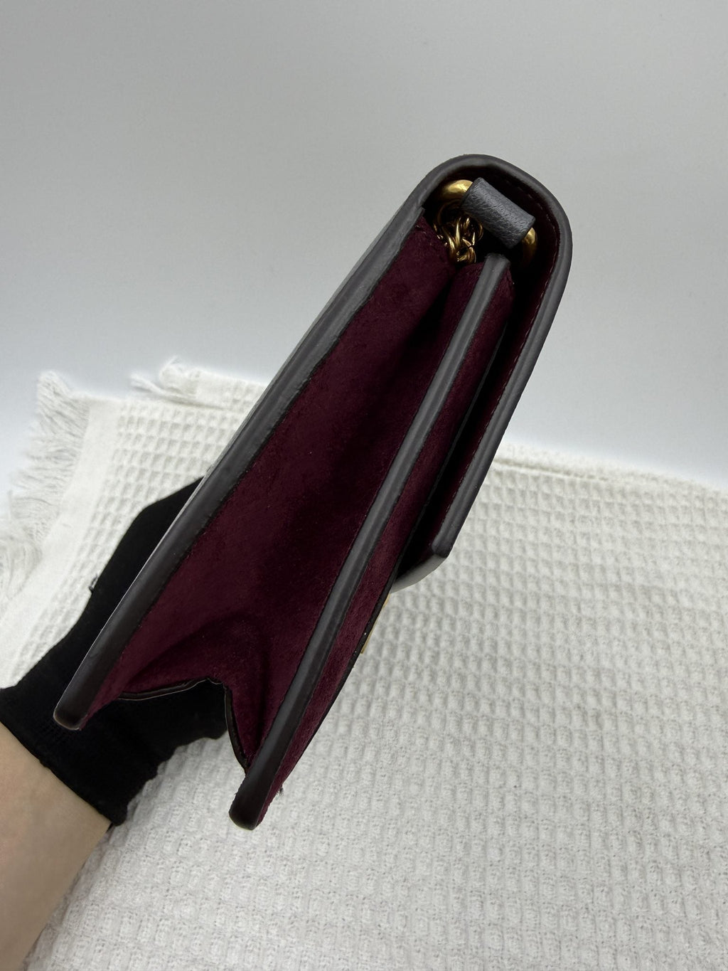 Givenchy GV3 - Grey and Burgundy Leather and Suede detail view 4