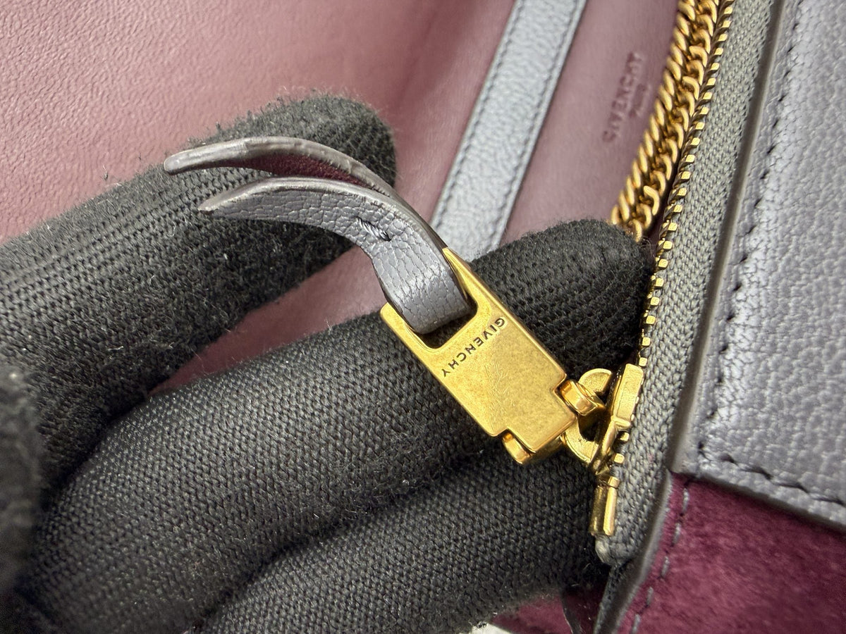 Givenchy GV3 - Grey and Burgundy Leather and Suede detail view 9