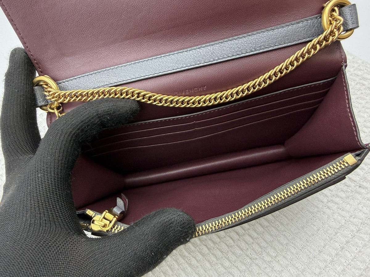 Givenchy GV3 - Grey and Burgundy Leather and Suede detail view 11