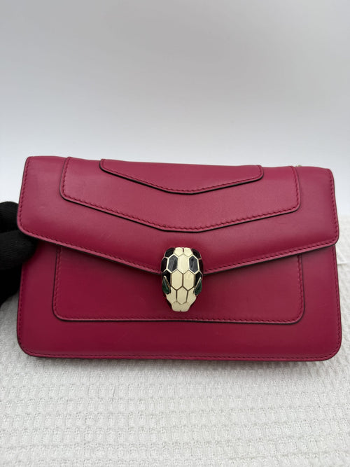 Bvlgari Serpenti Forever - Pink Leather front view