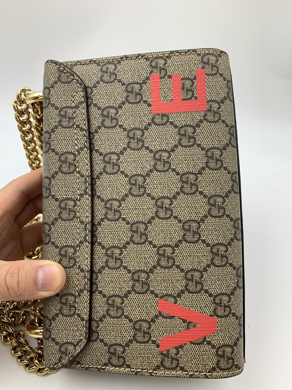 Gucci Padlock Chain Shoulder Bag – Beige - view 3