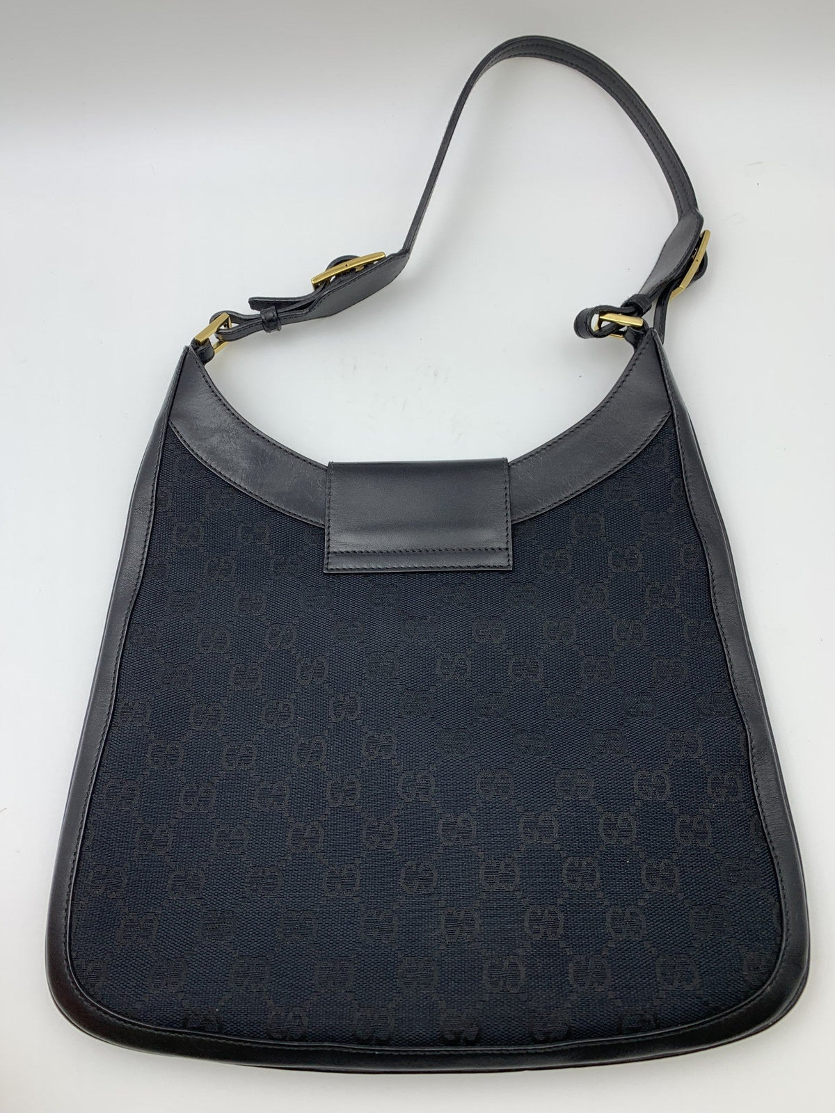 Gucci Black Jackie GG Canvas Hobo Shoulder Bag - view 2