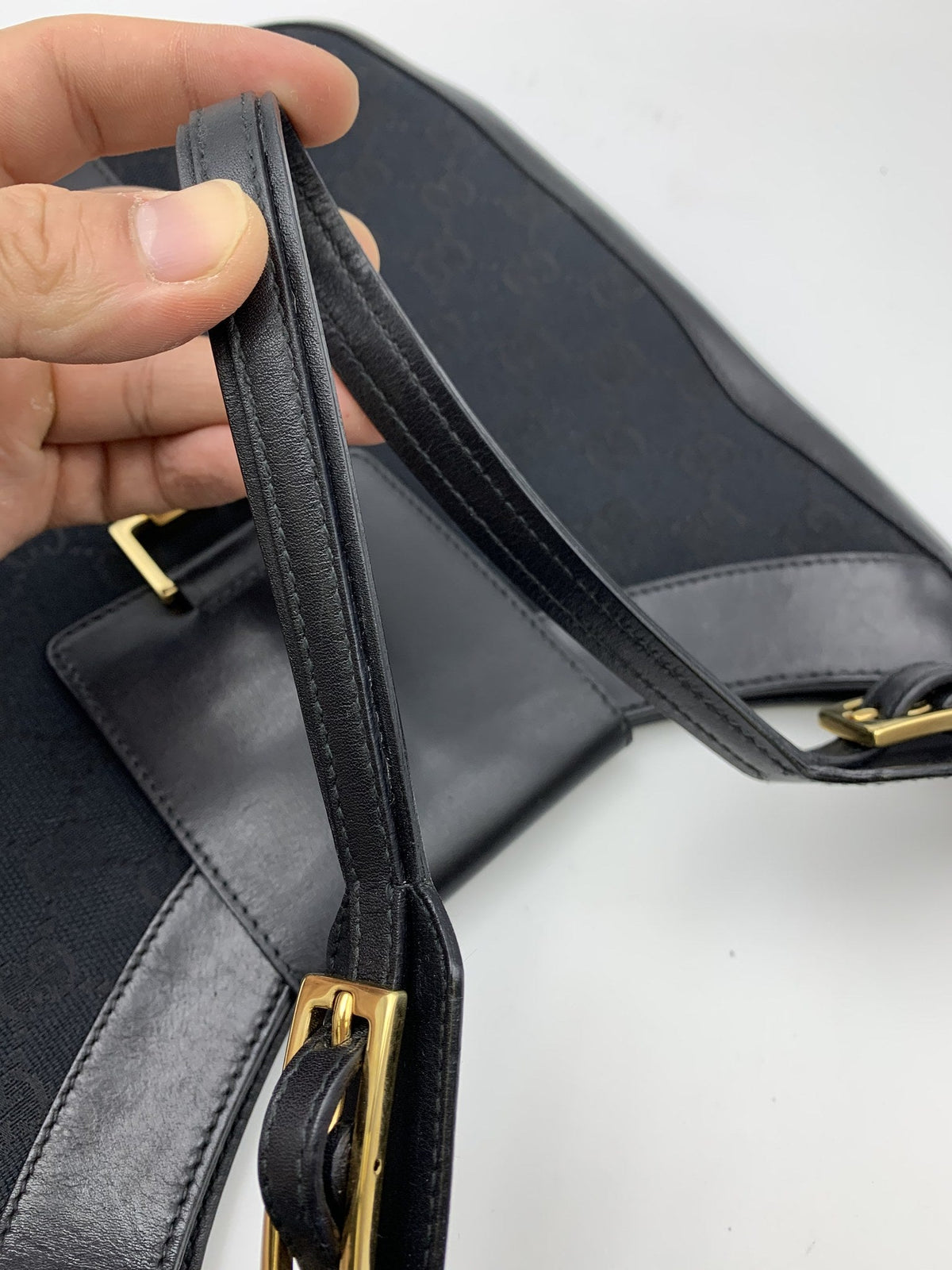 Gucci Black Jackie GG Canvas Hobo Shoulder Bag - view 3