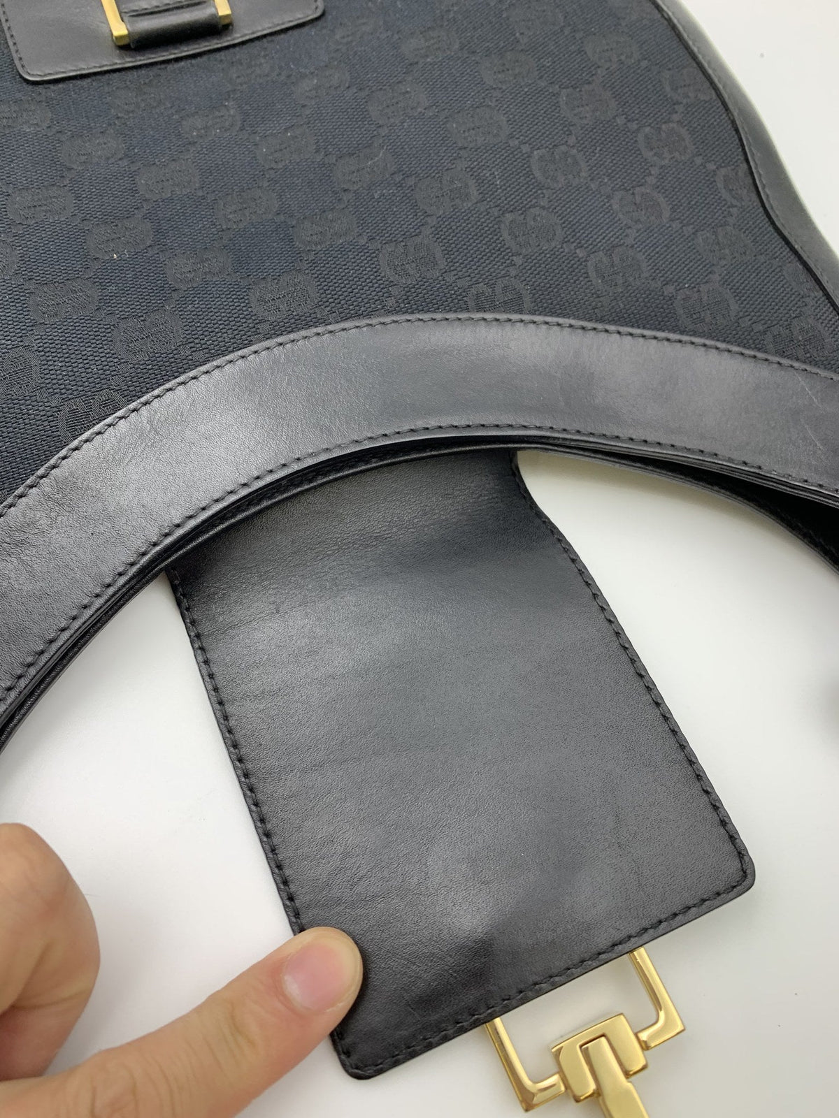 Gucci Black Jackie GG Canvas Hobo Shoulder Bag - view 4