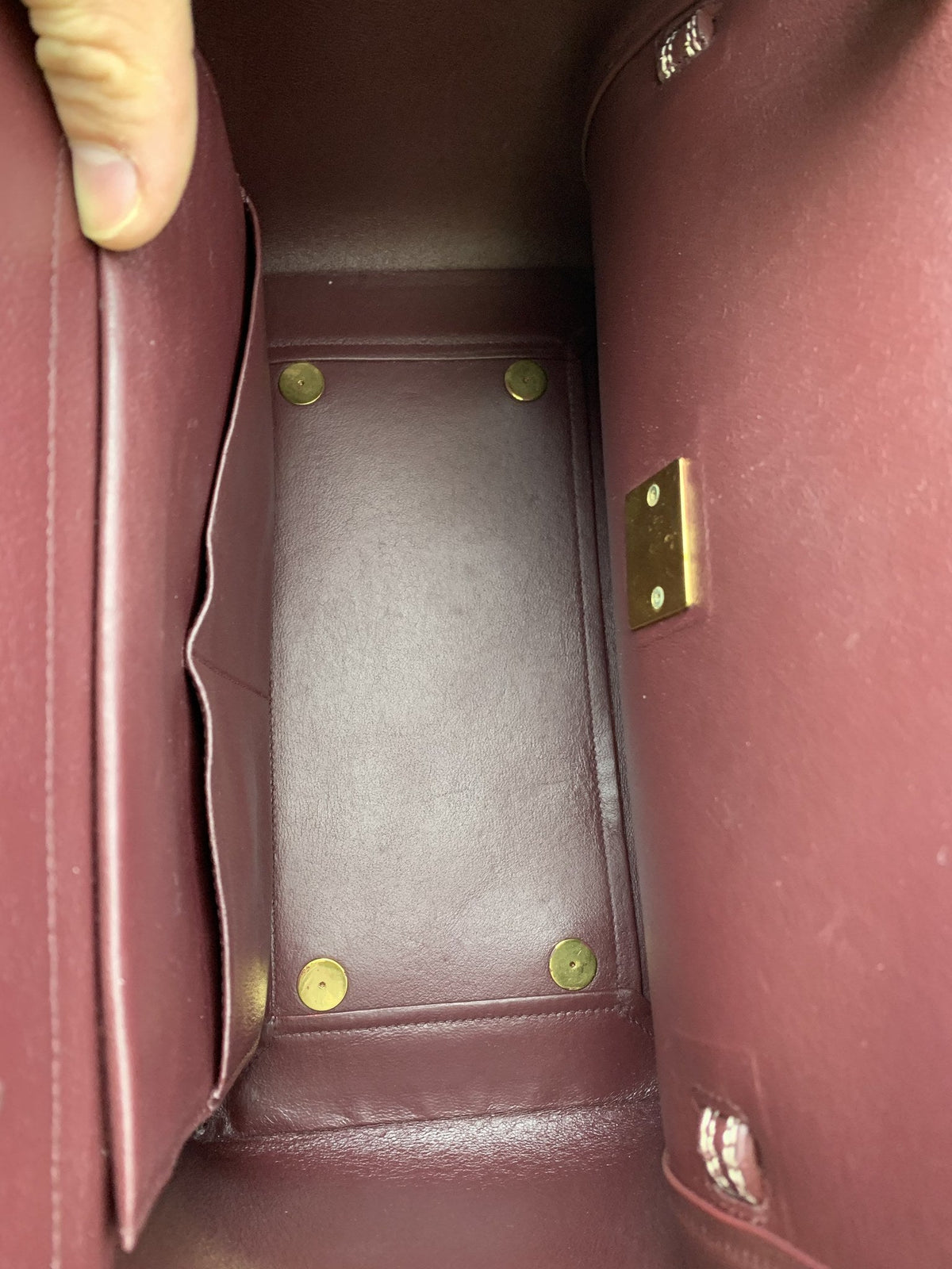 Celine Maroon Leather Belt Bag Top Handle - view 1