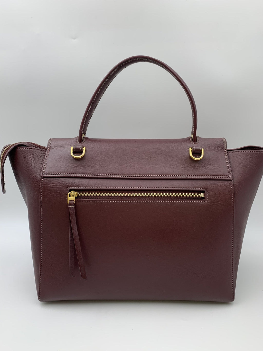 Celine Maroon Leather Belt Bag Top Handle - view 6