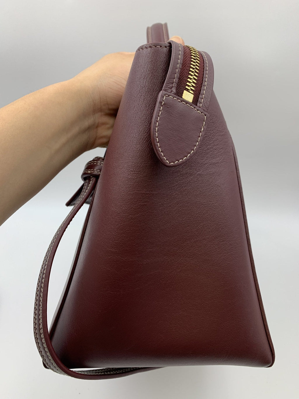 Celine Maroon Leather Belt Bag Top Handle - view 8