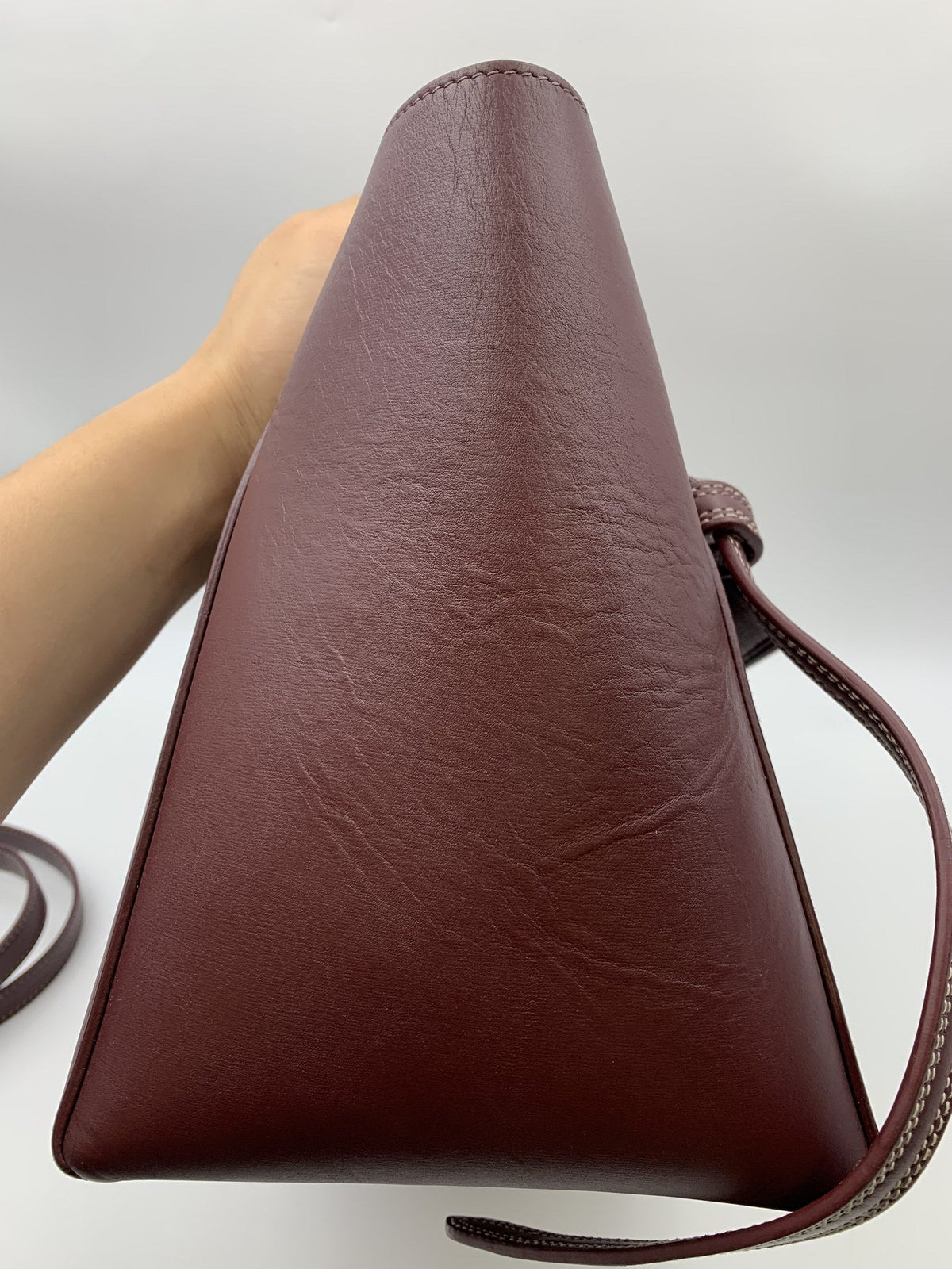 Celine Maroon Leather Belt Bag Top Handle - view 9