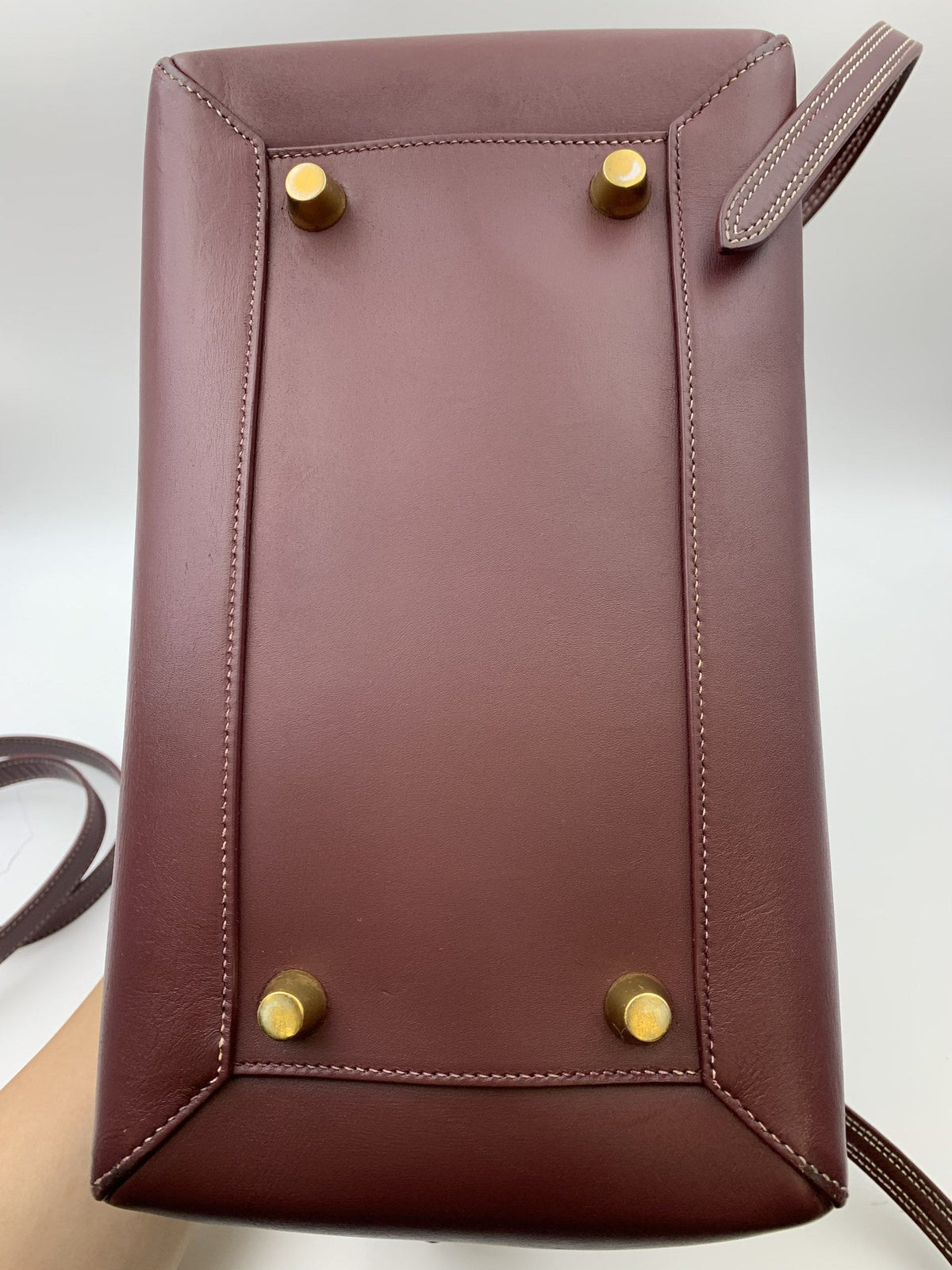 Celine Maroon Leather Belt Bag Top Handle - view 10