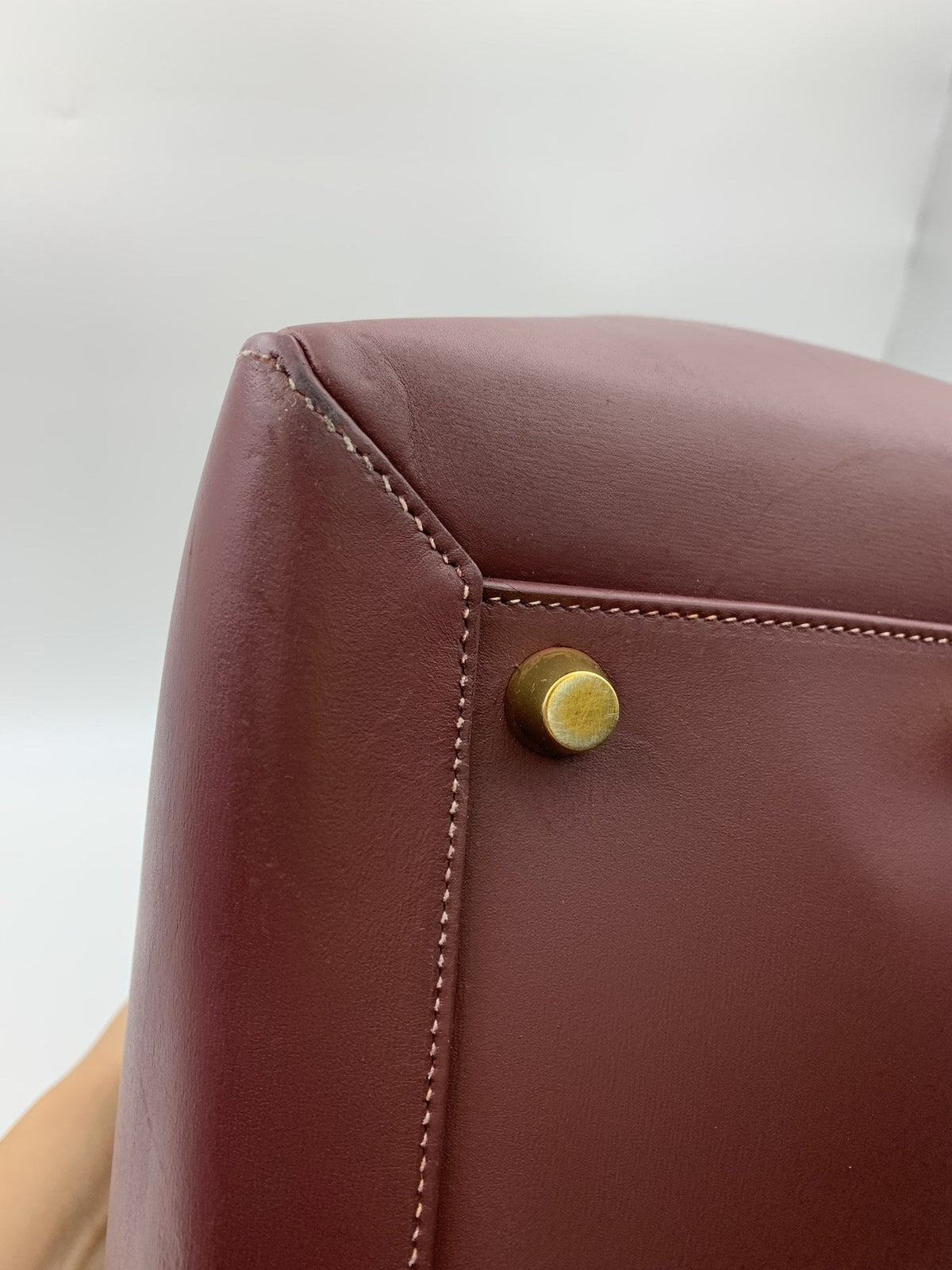 Celine Maroon Leather Belt Bag Top Handle - view 11
