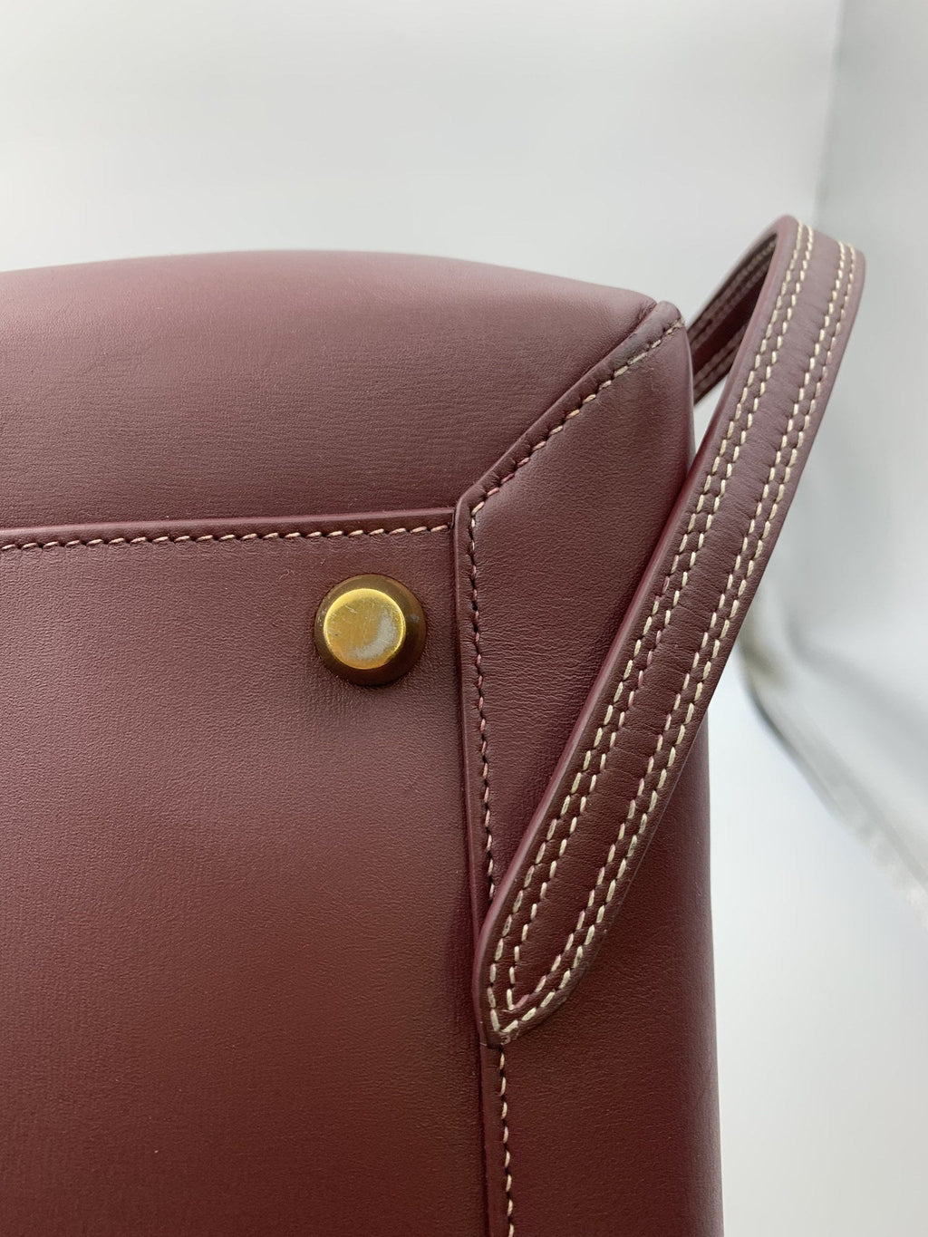 Celine Maroon Leather Belt Bag Top Handle - view 12