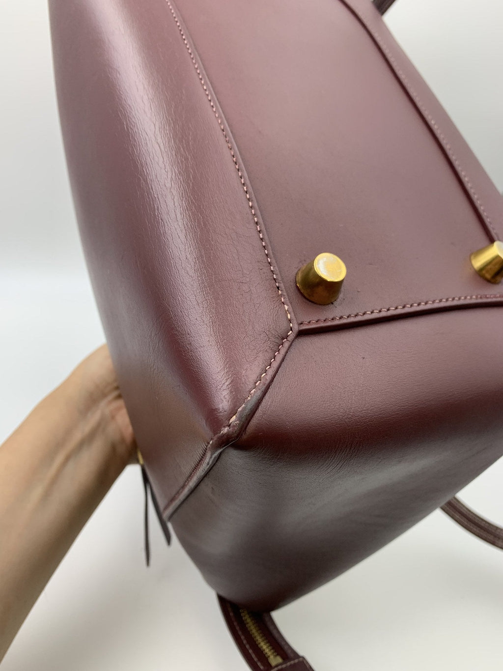 Celine Maroon Leather Belt Bag Top Handle - view 13