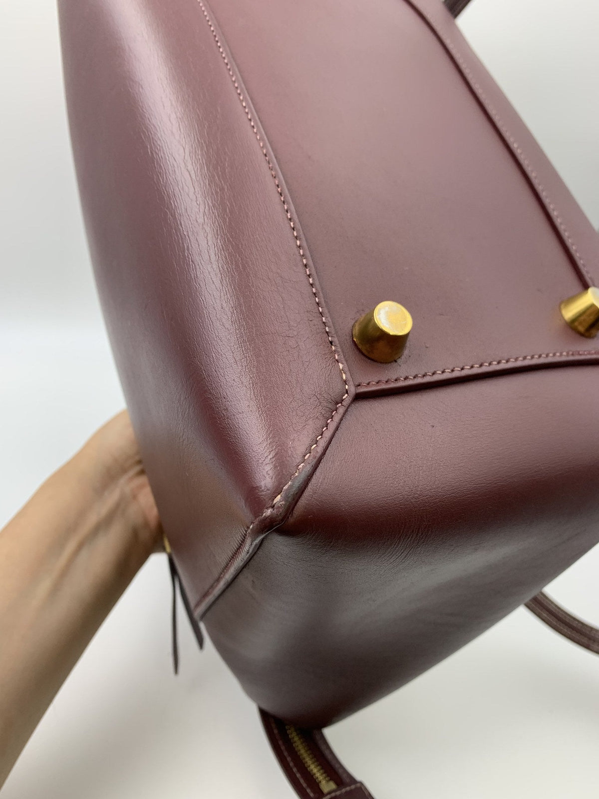 Celine Maroon Leather Belt Bag Top Handle - view 13