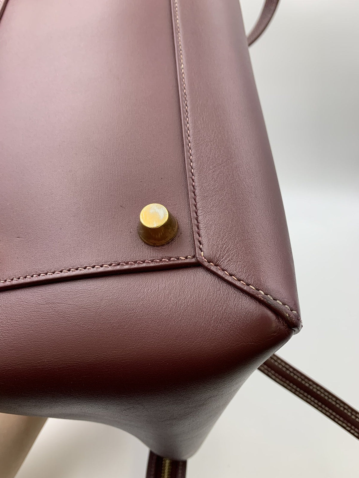 Celine Maroon Leather Belt Bag Top Handle - view 14