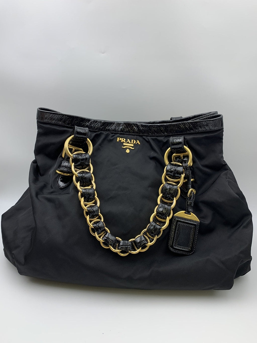 Prada Black Nylon Chain Shoulder Bag - view 1