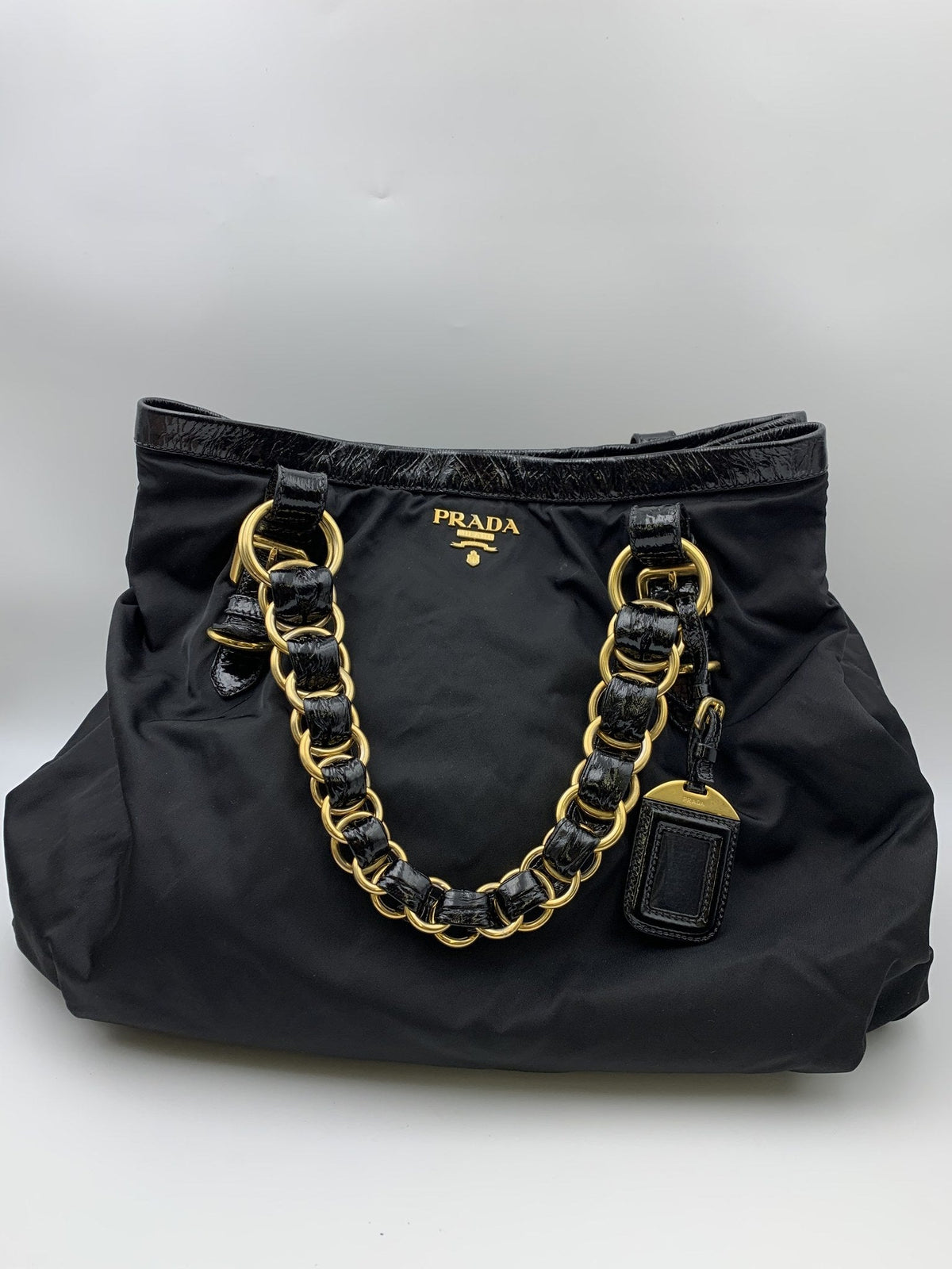 Prada Black Nylon Chain Shoulder Bag - view 1