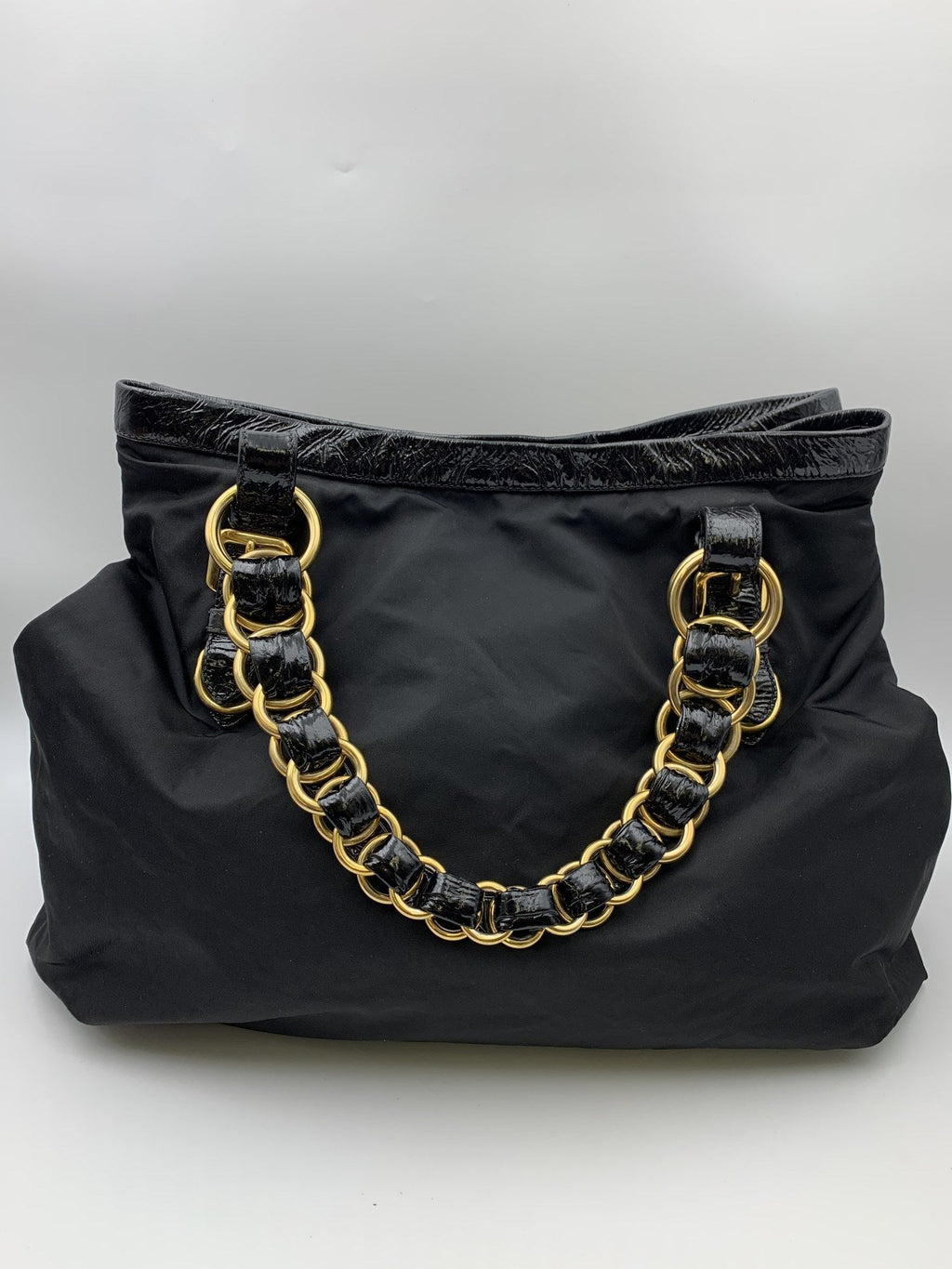 Prada Black Nylon Chain Shoulder Bag - view 2