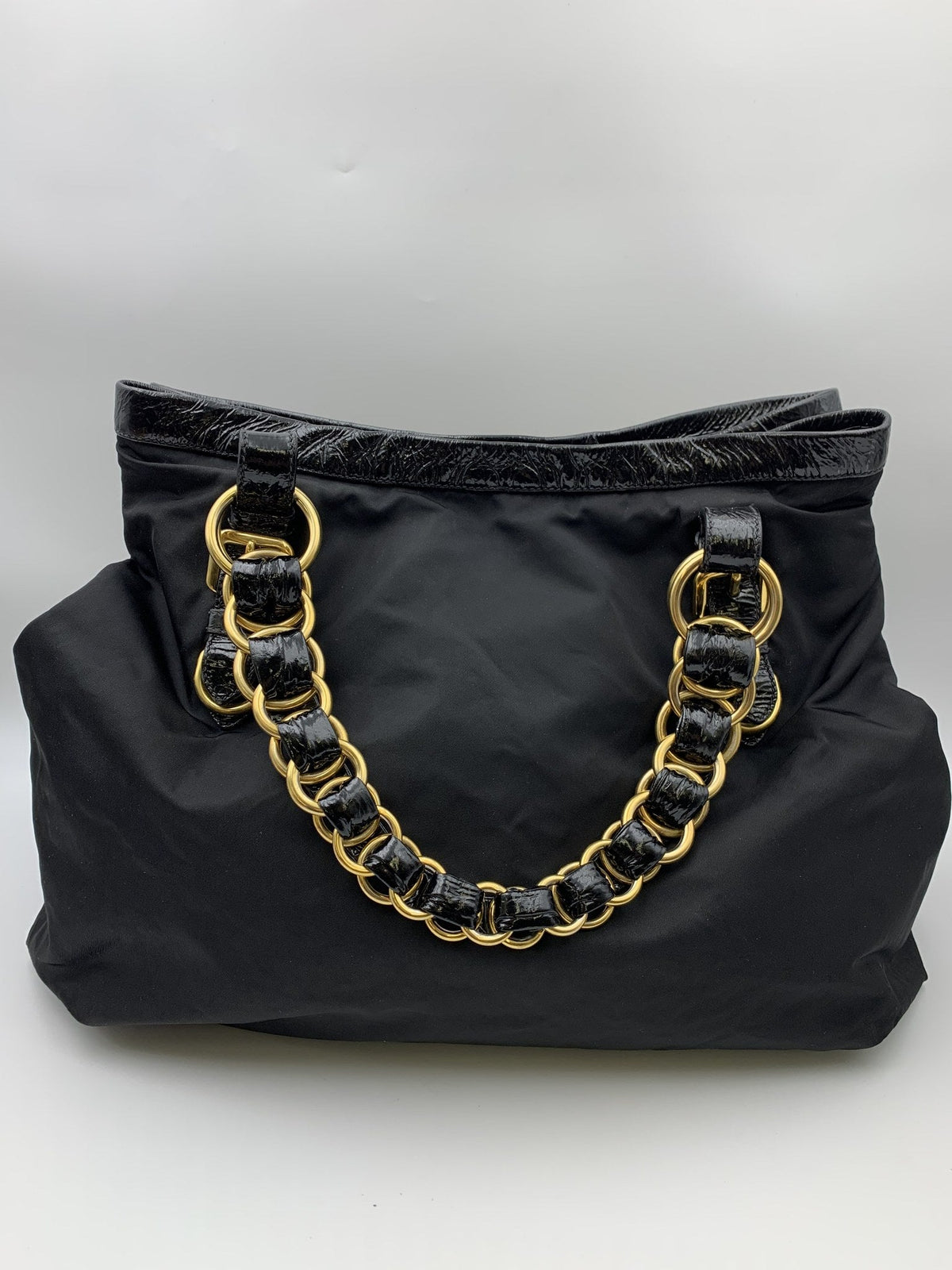 Prada Black Nylon Chain Shoulder Bag - view 2