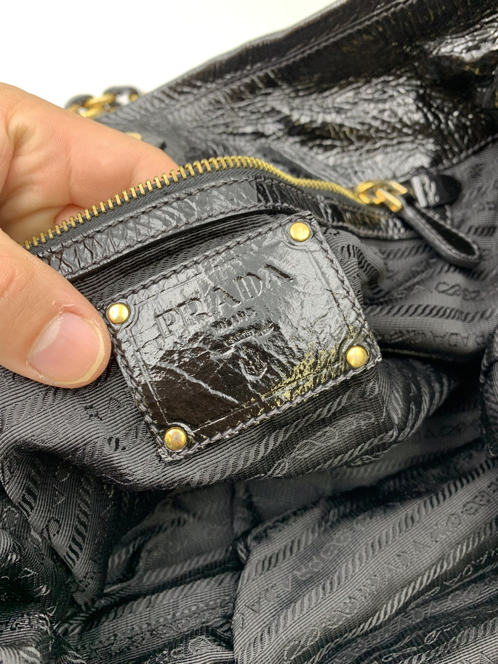 Prada Black Nylon Chain Shoulder Bag - view 7