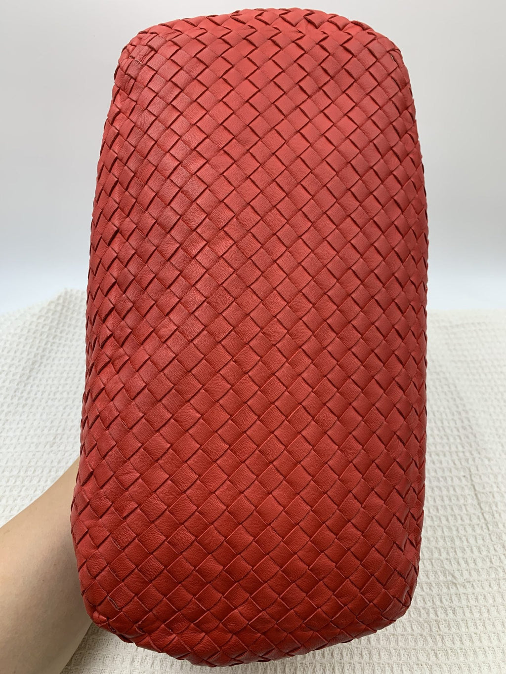 Bottega Veneta Intrecciato Red Leather Tote Bag - view 5 - item 0073103
