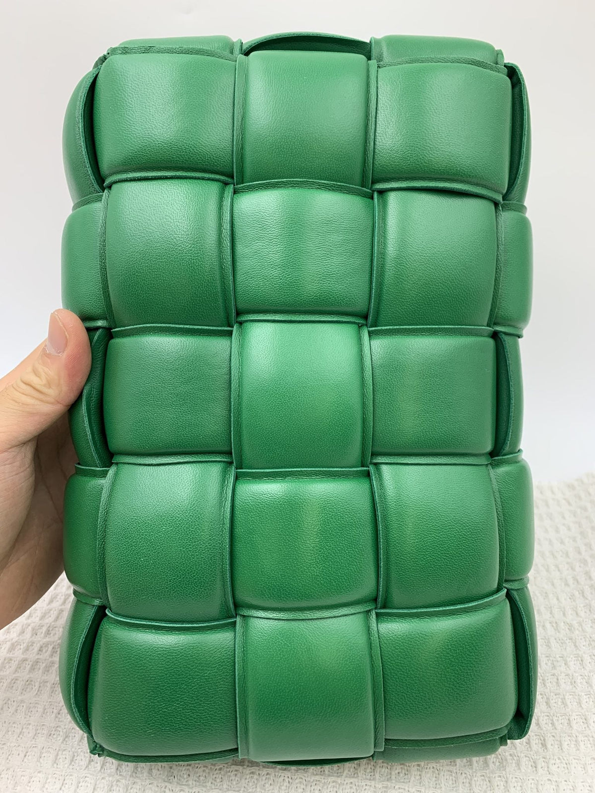 Bottega Veneta Padded Cassette Green Leather Bag - view 2 - item 0216041
