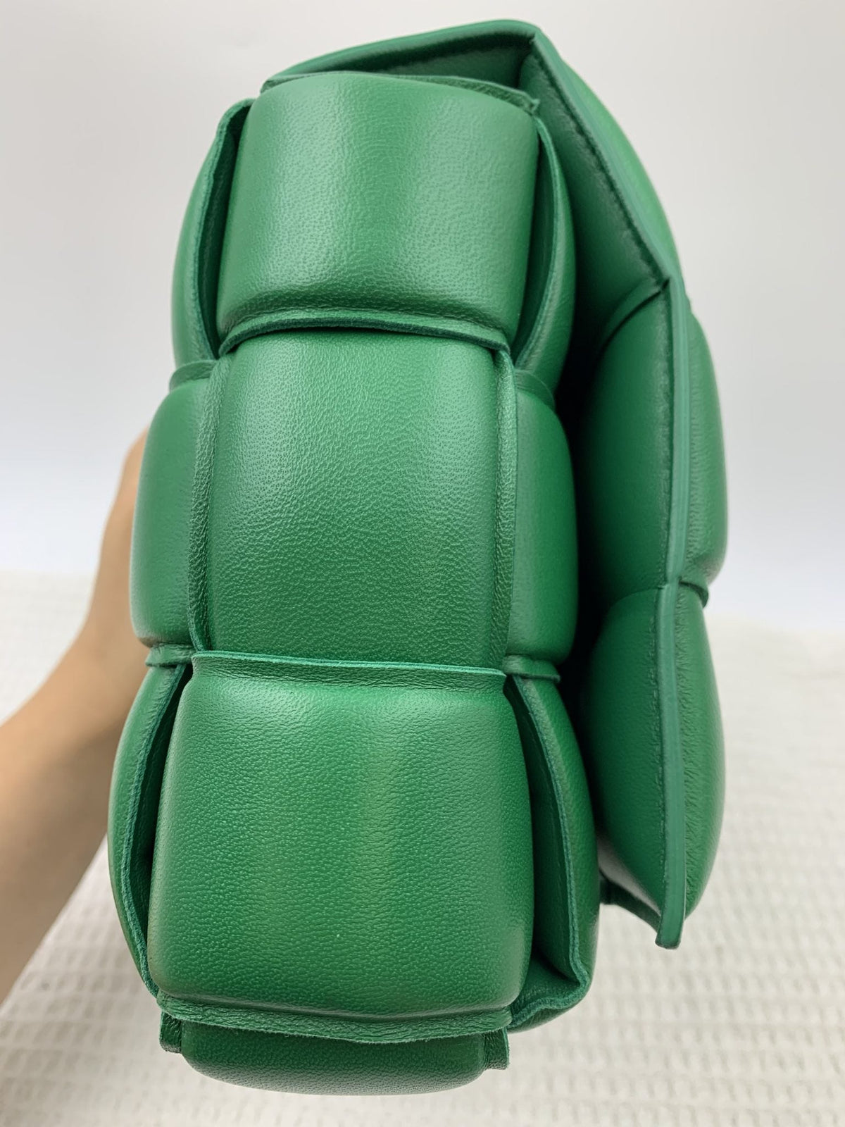 Bottega Veneta Padded Cassette Green Leather Bag - view 3 - item 0216041