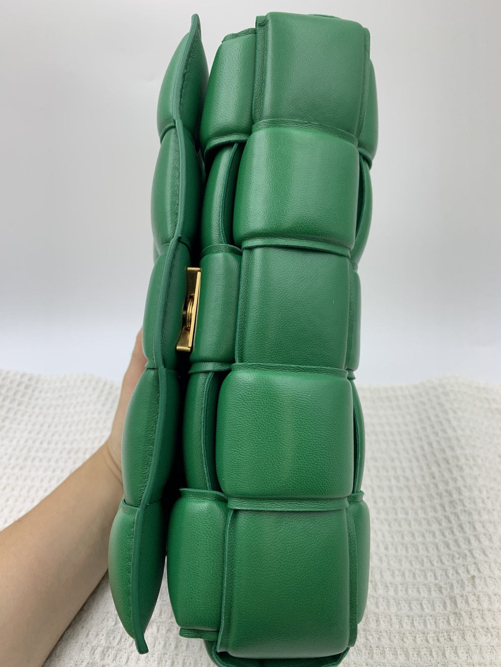 Bottega Veneta Padded Cassette Green Leather Bag - view 5 - item 0216041