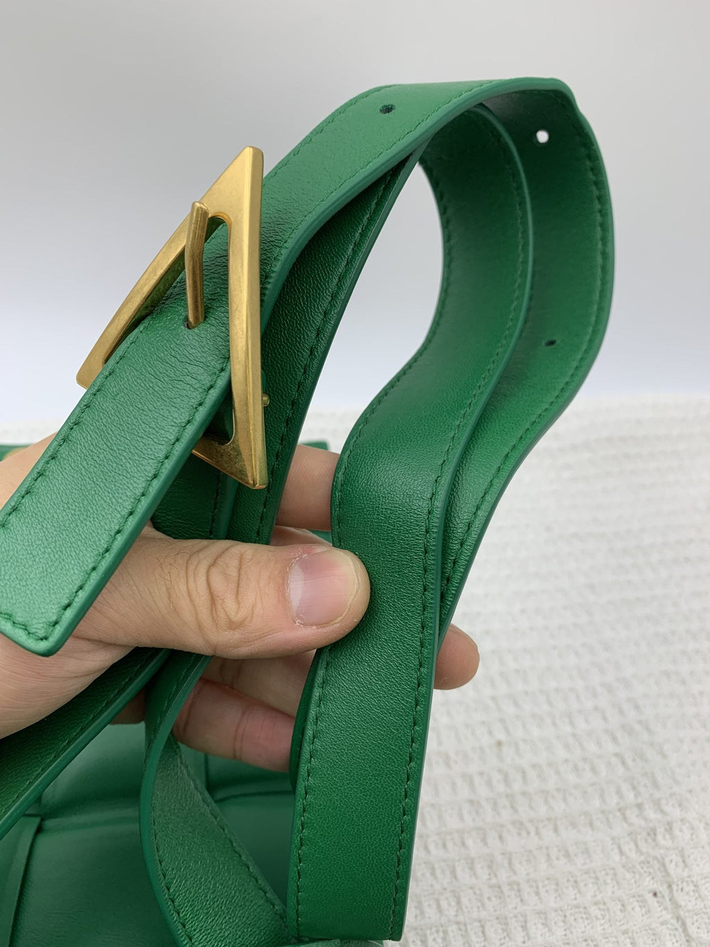 Bottega Veneta Padded Cassette Green Leather Bag - view 8 - item 0216041