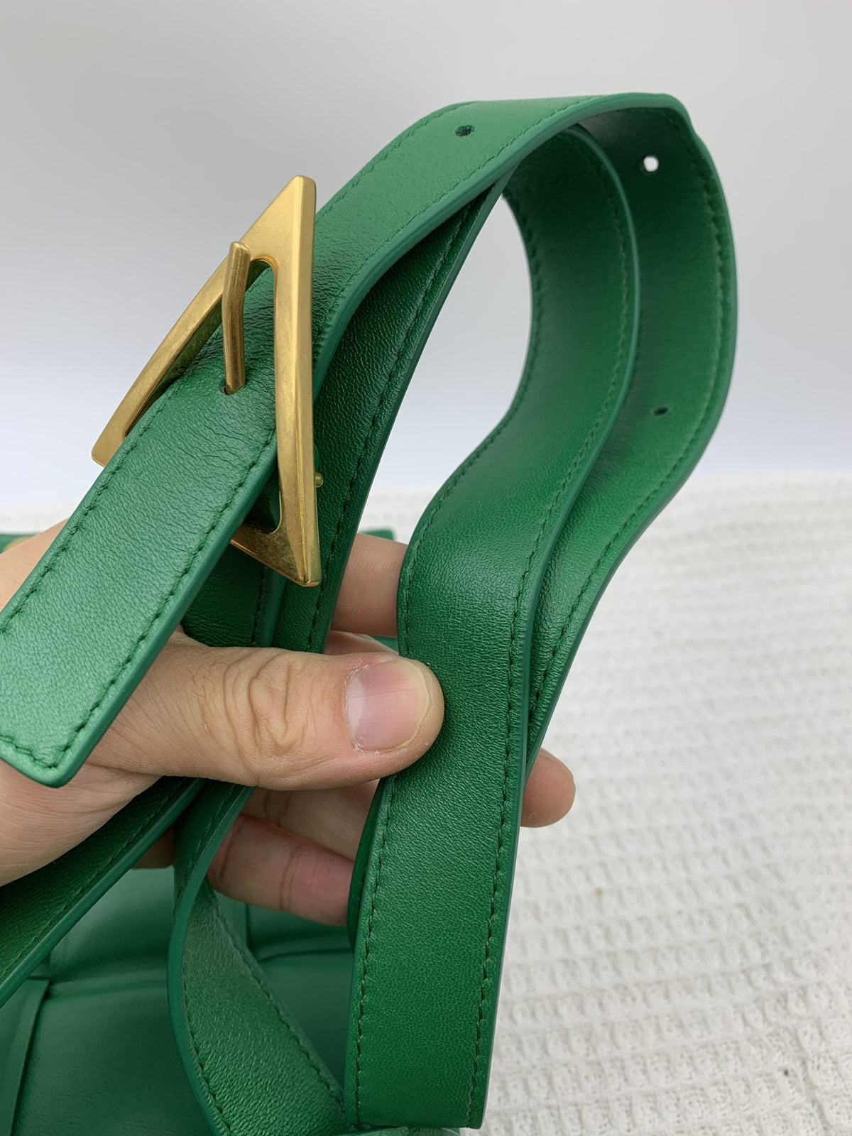 Bottega Veneta Padded Cassette Green Leather Bag - view 8 - item 0216041