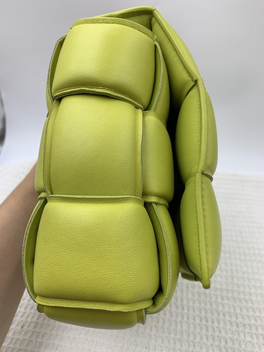 Bottega Veneta Padded Cassette Lime Leather Bag - view 3 - item 0256076