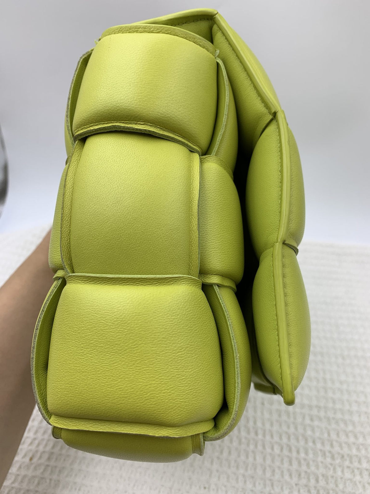 Bottega Veneta Padded Cassette Lime Leather Bag - view 3 - item 0256076