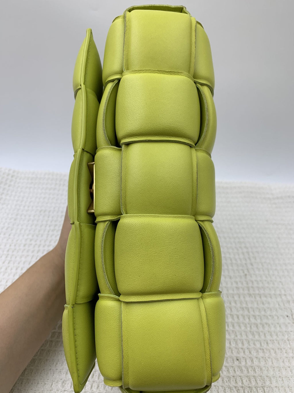 Bottega Veneta Padded Cassette Lime Leather Bag - view 5 - item 0256076